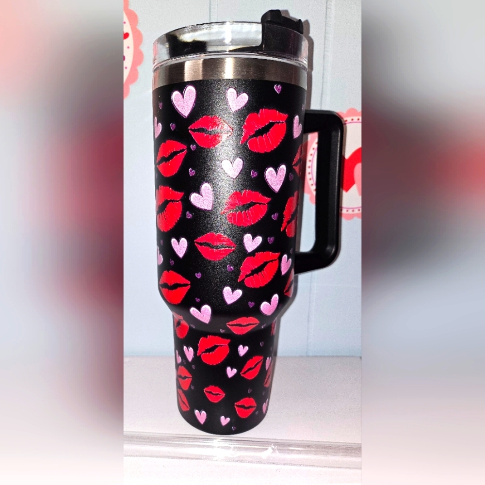 Lip Print Travel Mug